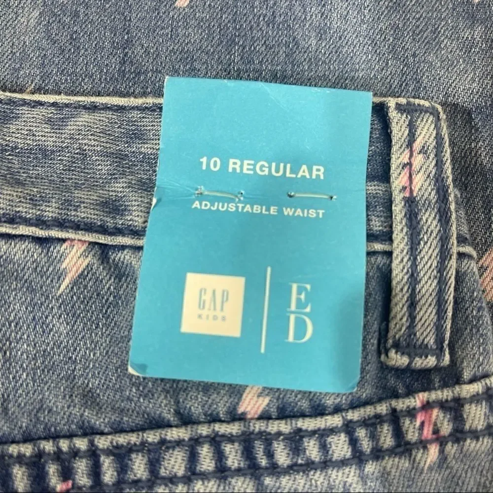 Gap Kids lightning bolt distressed boyfriend jeans